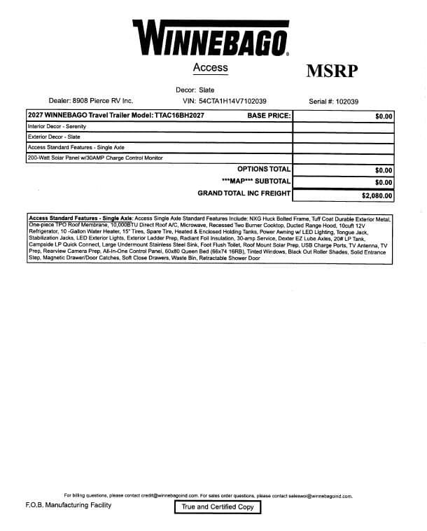 2027 Winnebago 2027 Winnebago Access - thumbnail 13
