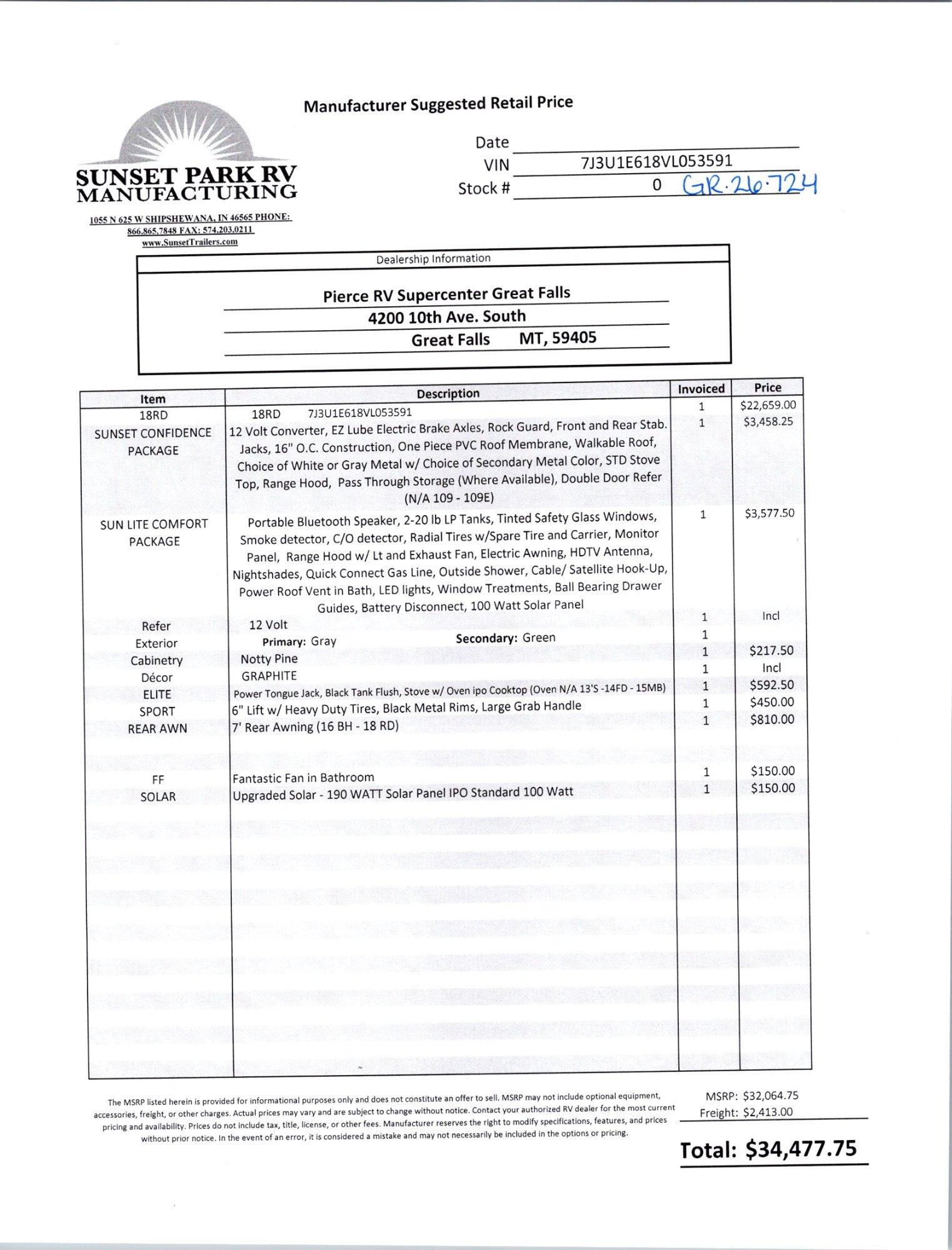 2027 Sunset Park RV 2027 Sunset Park RV Sunlite - thumbnail 29