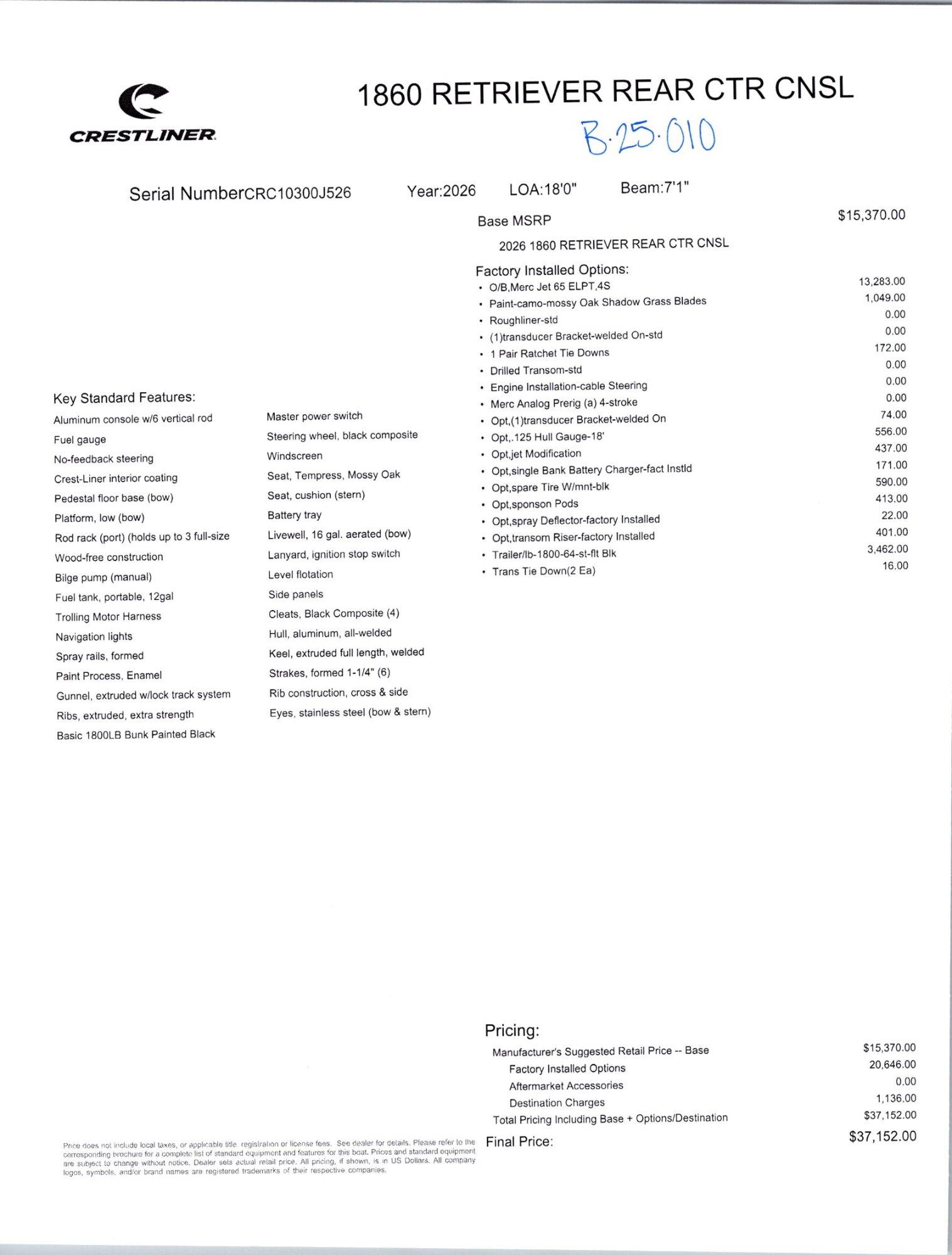 2026 Crestliner 2026 Crestliner C186RC - thumbnail 12