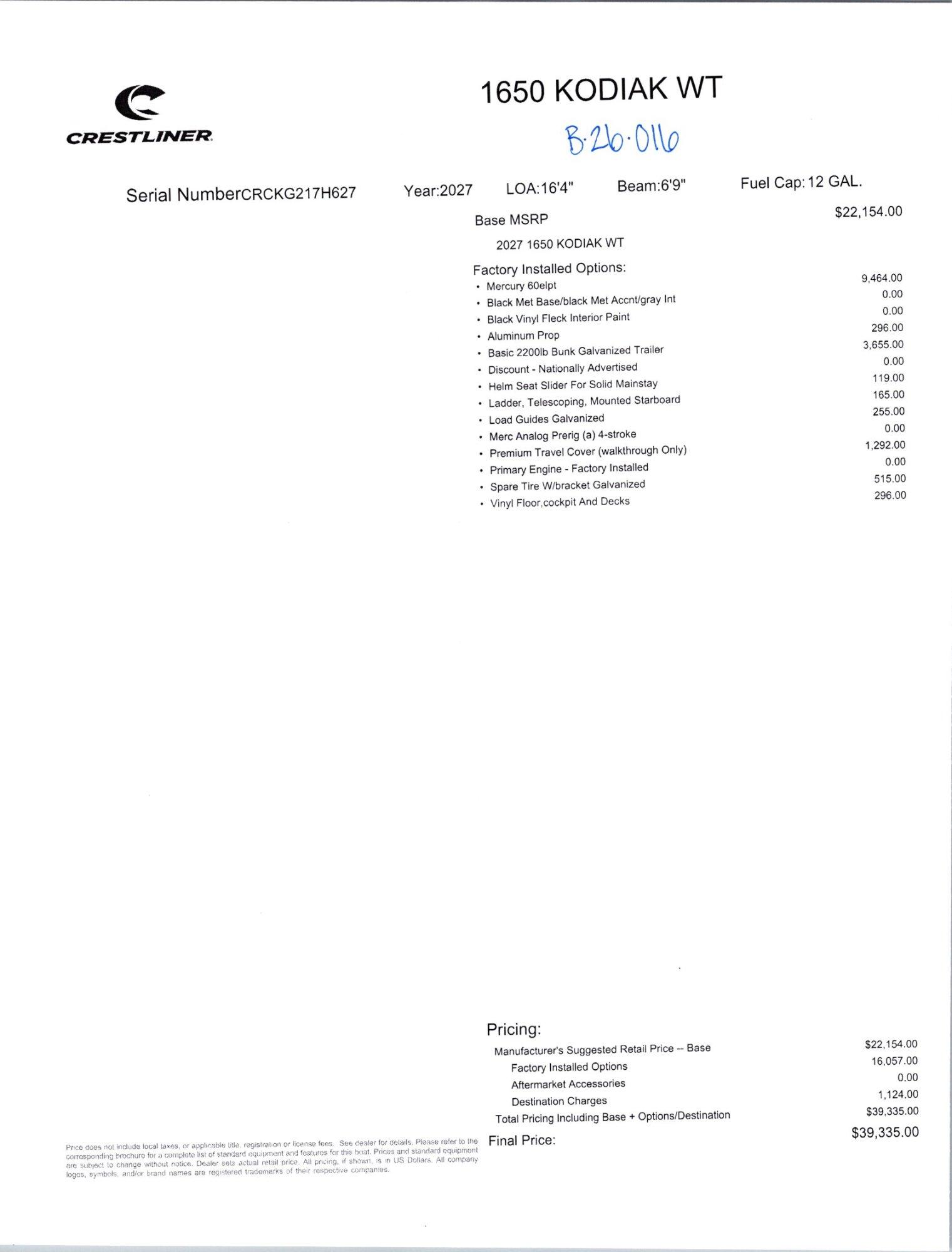 2027 Crestliner 2027 Crestliner 1650 Kodiak WT - thumbnail 29