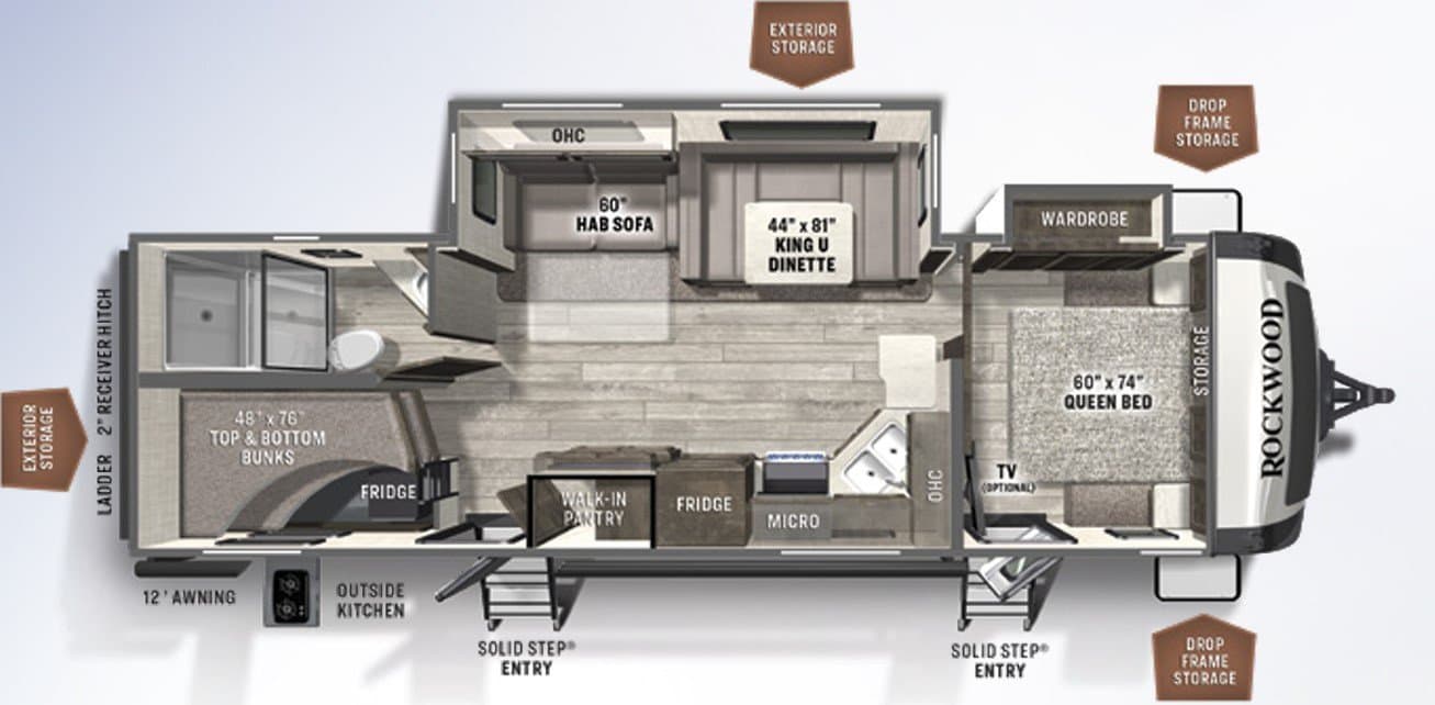 2021 FOREST RIVER 2021 FOREST RIVER ROCKWOOD - image 1