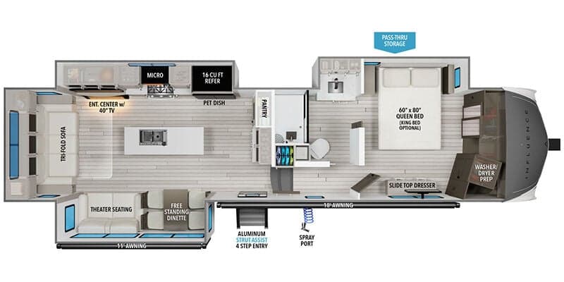2025 Grand Design Influence 3503GK floorplan