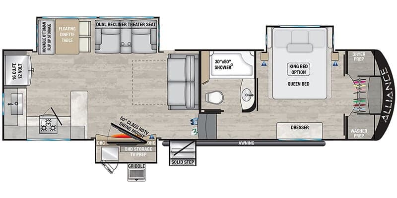 2025 Alliance RV Avenue 33RKS floorplan
