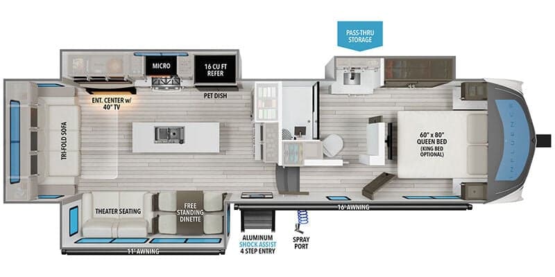 2025 Grand Design Influence 2903RL floorplan