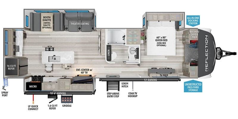 2025 Grand Design Reflection 310MKTS floorplan