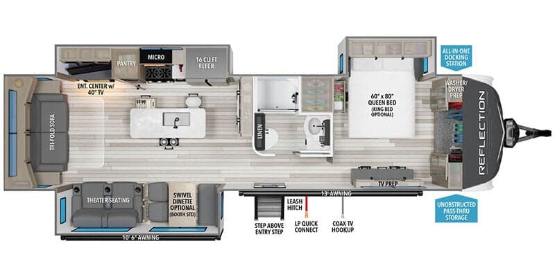2025 Grand Design Reflection 345RLTS floorplan