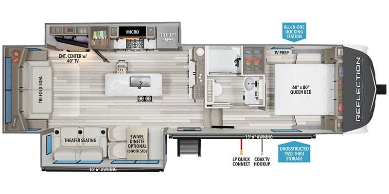 2025 Grand Design Reflection 150 Series 295RL floorplan