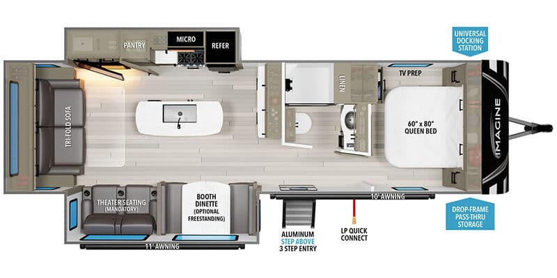 2025 Grand Design Imagine 2970RL floorplan