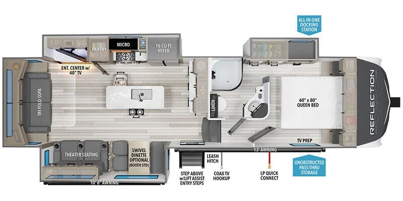 2025 Grand Design Reflection 303RLS floorplan