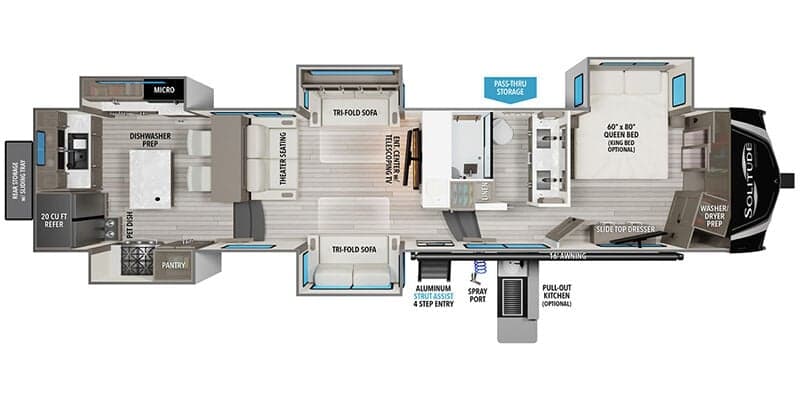 2025 Grand Design Solitude 390RK floorplan