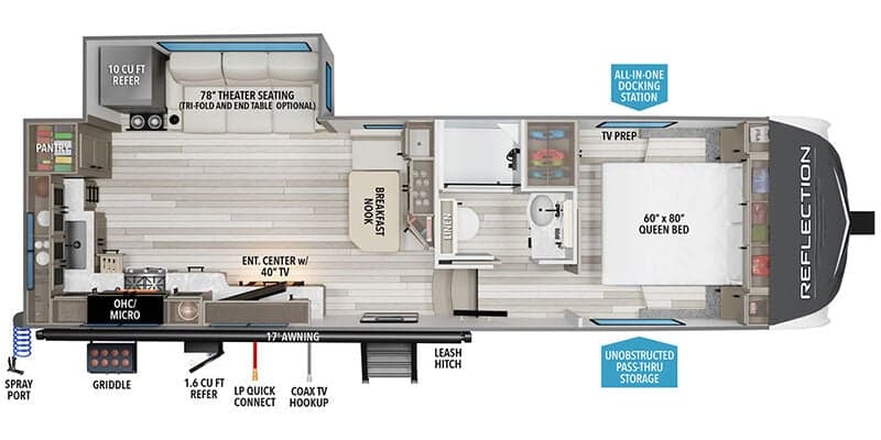 2026 Grand Design Reflection 150 Series 270BN floorplan