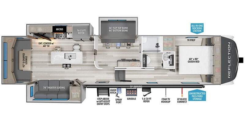 2026 Grand Design Reflection 324MBS floorplan