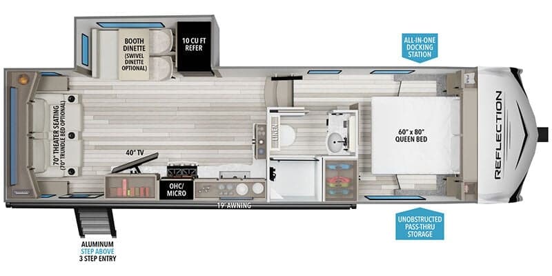 2026 Grand Design Reflection 100 Series 24RL floorplan