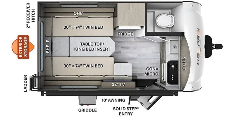 2024 ROCKWOOD GEO PRO 15TB floorplan