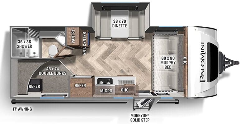 2023 Palomino PaloMini 191BHS floorplan
