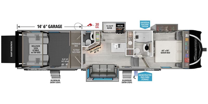 2026 Grand Design Momentum G-Class 350G floorplan