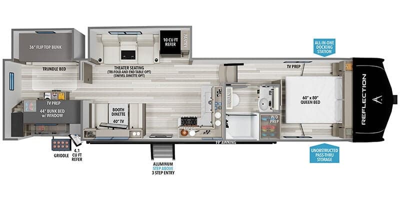 2026 Grand Design Reflection 100 Series 32BH floorplan