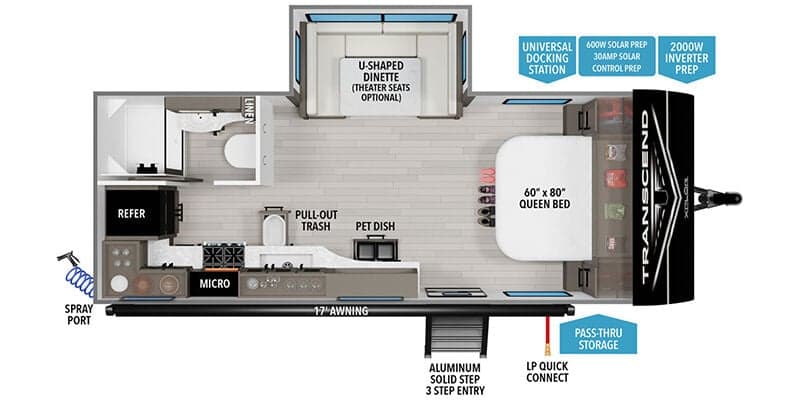 2026 Grand Design Transcend Xplor 20MKX floorplan