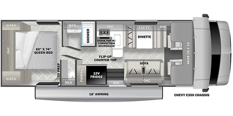 2024 Forest River Sunseeker 2950LE floorplan