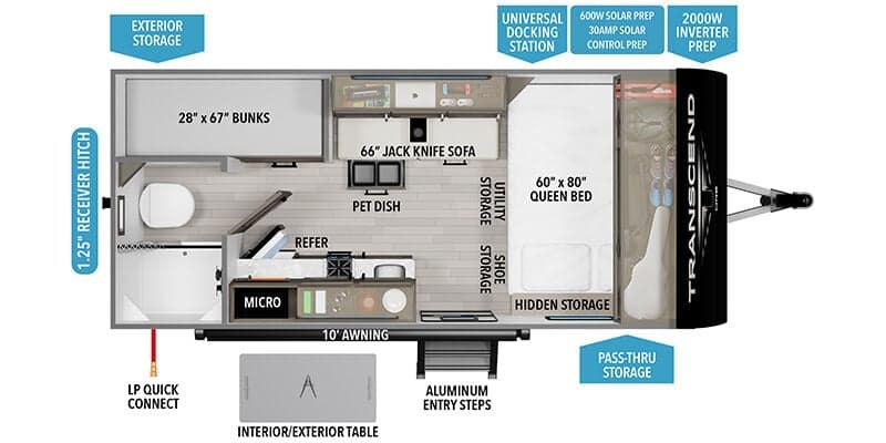 2026 Grand Design Transcend One 151BH floorplan