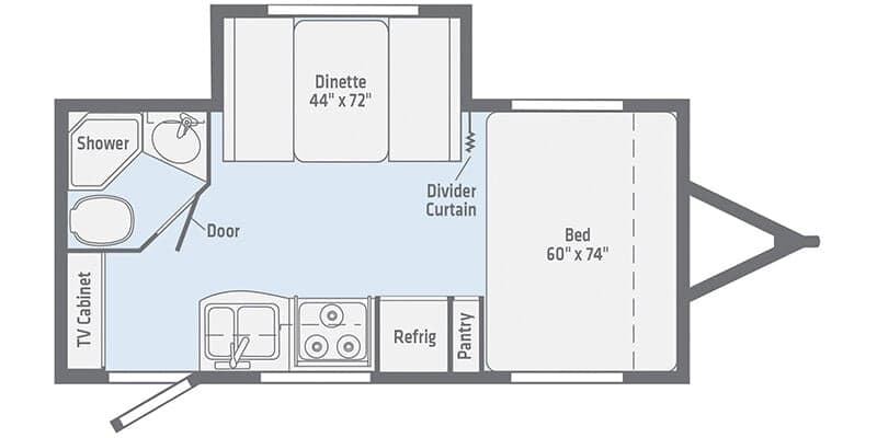 2022 Winnebago Micro Minnie 1808FBS floorplan