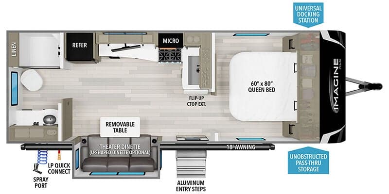 2026 Grand Design Imagine XLS 22RBE floorplan
