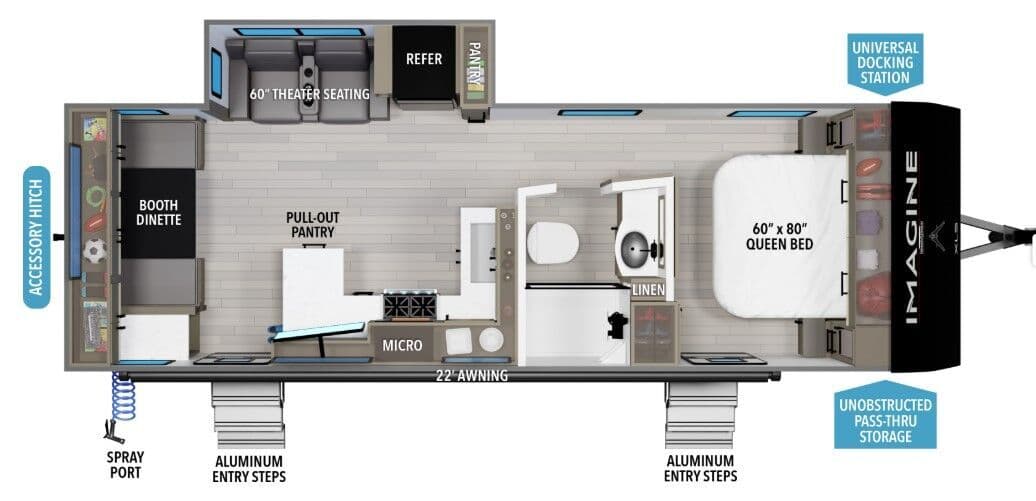 2026 Grand Design Imagine XLS 25RLE floorplan