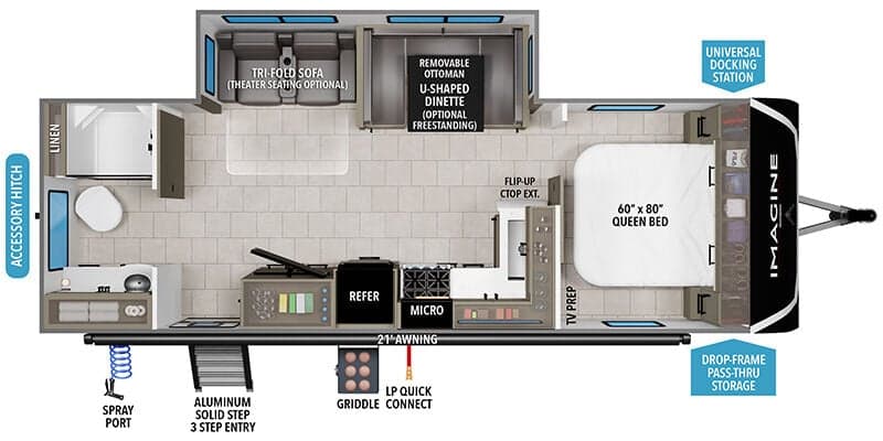 2026 Grand Design Imagine 2600RB floorplan