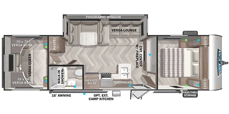 2022 Forest River Salem Cruise Lite 28VBXL floorplan