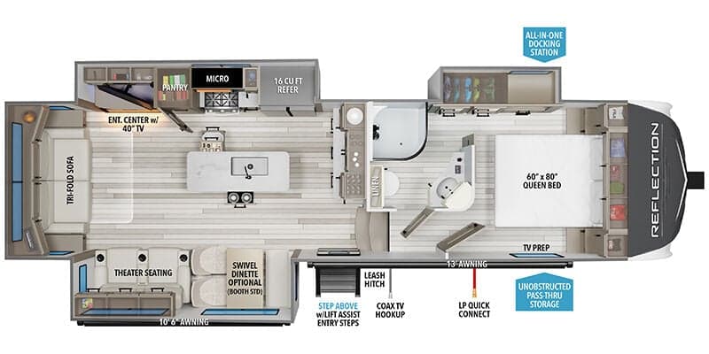 2026 Grand Design Reflection 303RLS floorplan