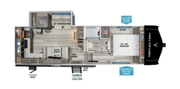 2026 Grand Design Reflection 150 Series 250ML floorplan