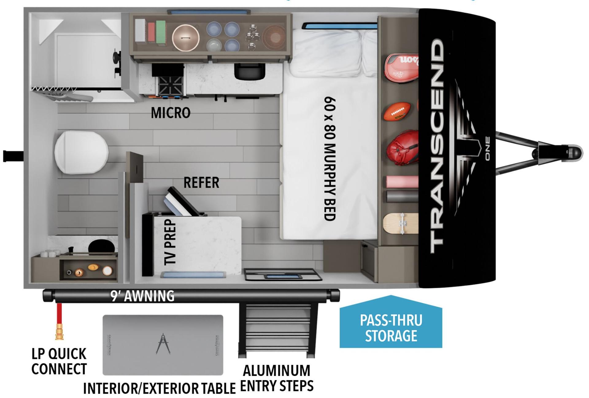 2026 Grand Design Transcend One 131DL floorplan