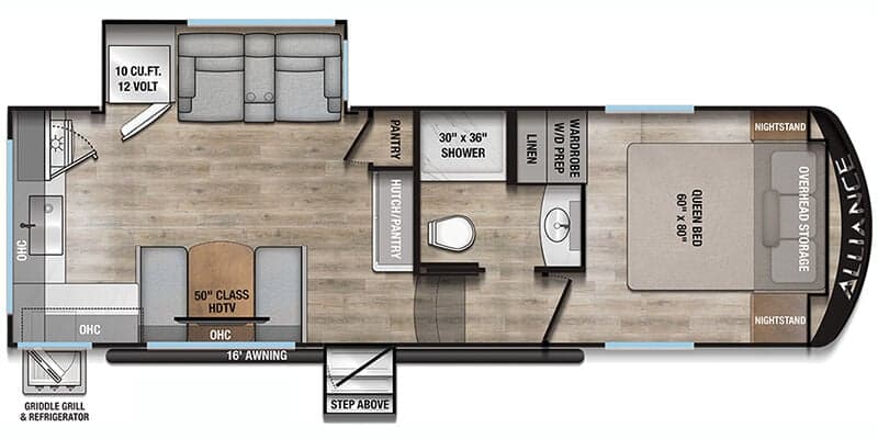 2026 Alliance RV AVENUE ALL-ACCESS SERIES 23ML floorplan