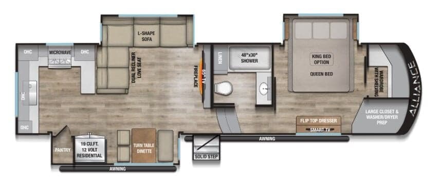 2026 Alliance RV Paradigm 312RK floorplan