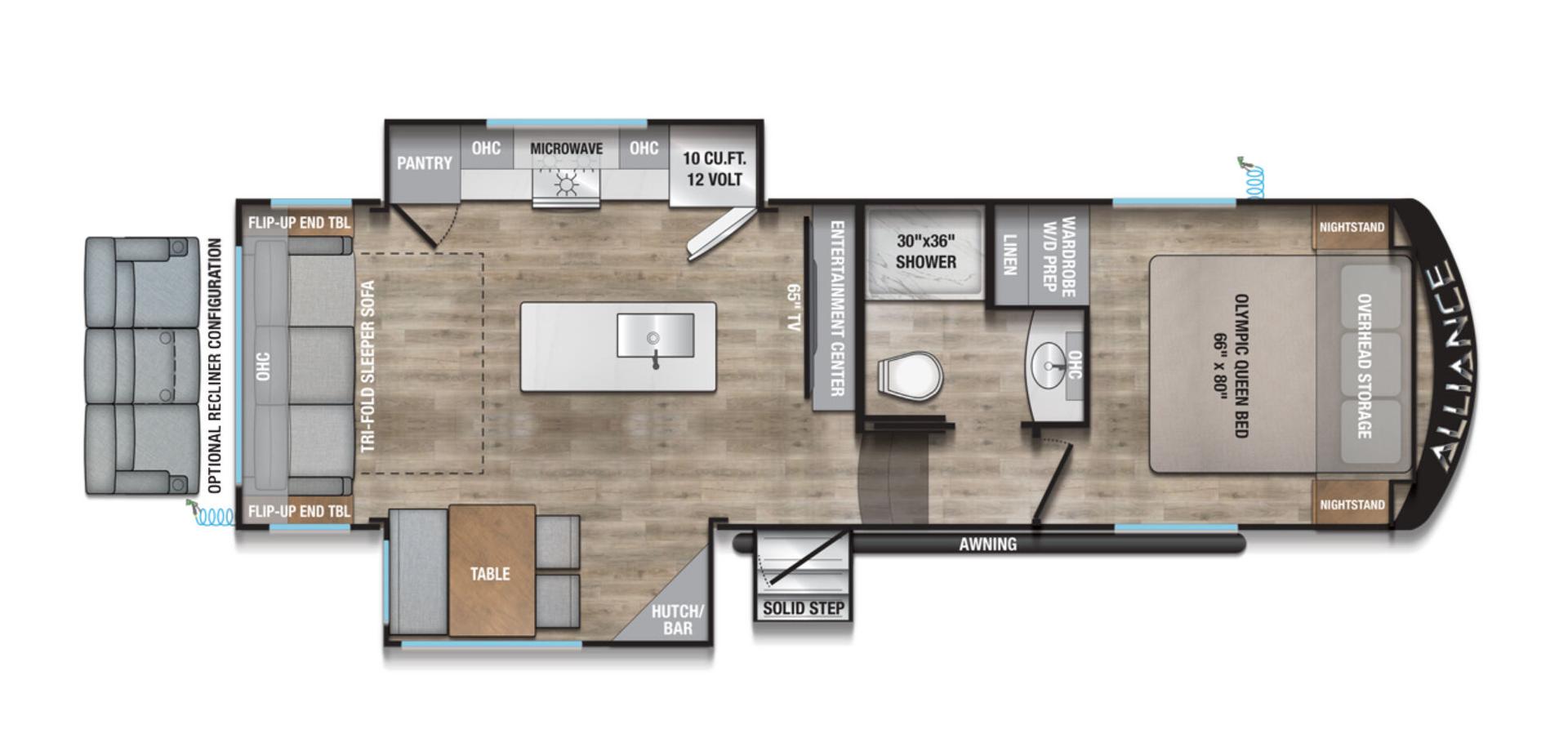 2026 Alliance RV AVENUE ALL-ACCESS SERIES 25RL floorplan