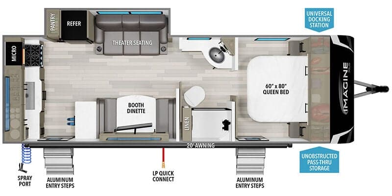 2026 Grand Design Imagine XLS 23LDE floorplan