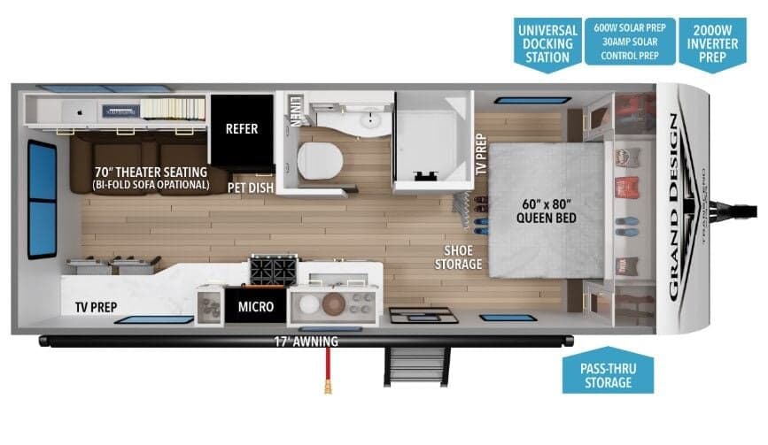 2026 Grand Design Transcend Xplor 21RLX floorplan