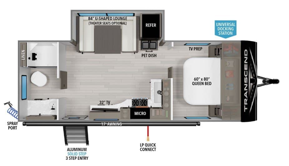 2026 Grand Design Transcend Xplor 22RBX floorplan