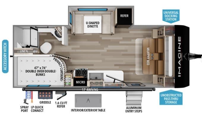 2026 Grand Design Imagine 21MBE floorplan
