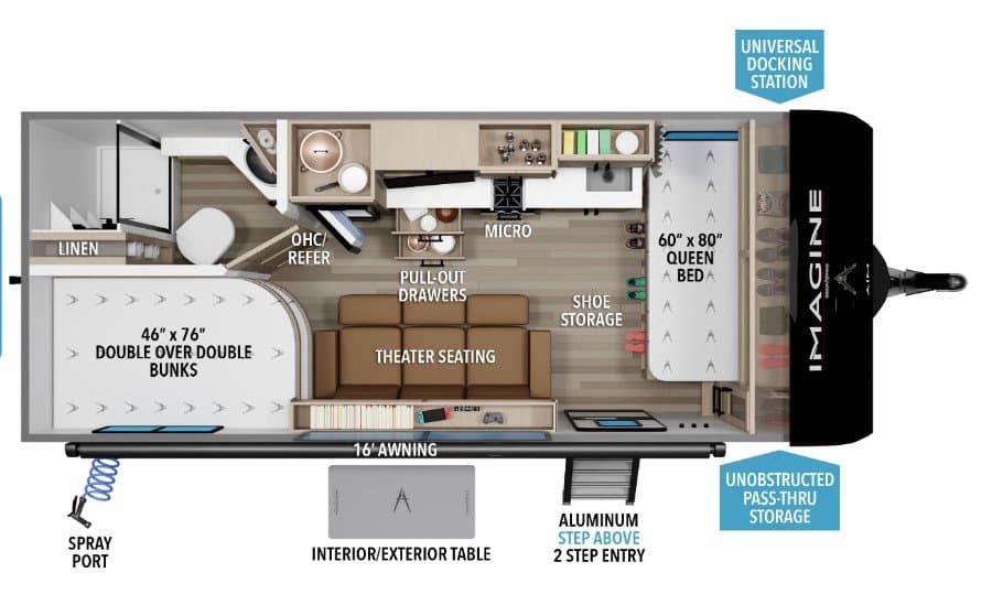 2026 Grand Design Imagine AIM 20BHA floorplan