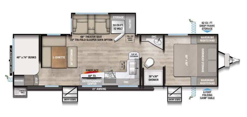 2026 Alliance RV Delta 291BH floorplan