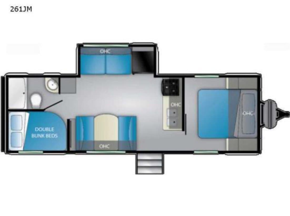 2022 Heartland Trail Runner 261JM floorplan
