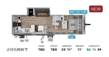 2026 Grand Design Transcend Xplor 285RKT floorplan