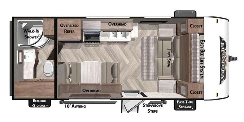 2019 Wildwood X-Lite 171RBXL floorplan