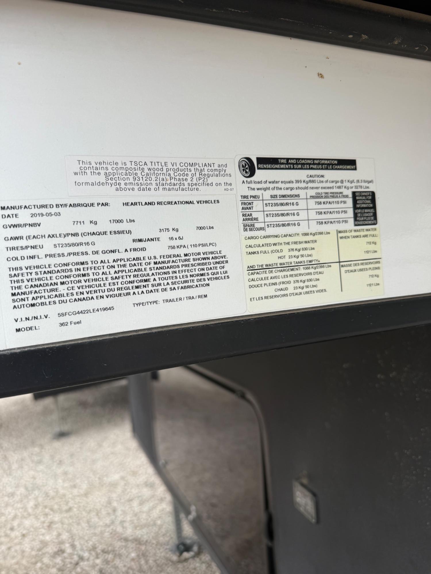 2020 Heartland RV 2020 Heartland RV Fuel - thumbnail 5