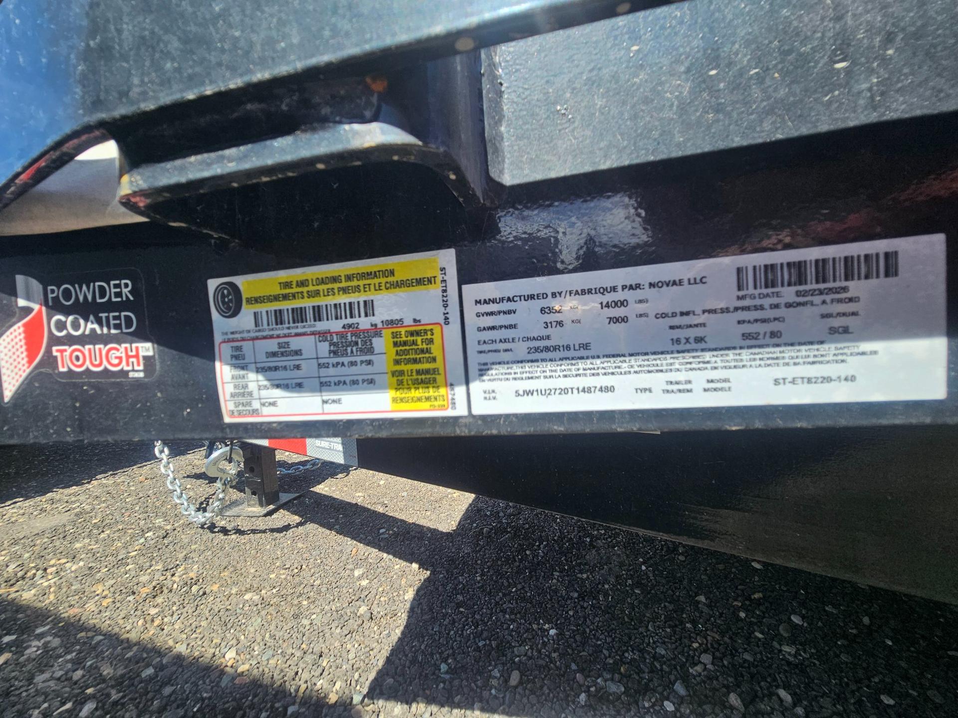 2026 Sure-Trac 2026 Sure-Trac 7'x20' Channel Frame Equipment 14K - 7480 - thumbnail 5