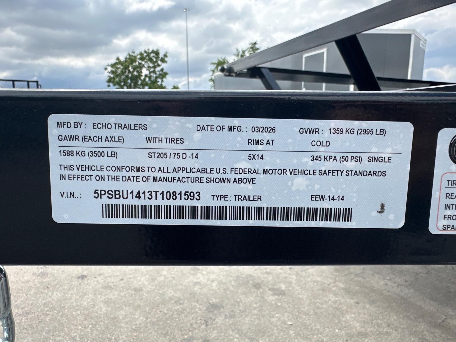 2026 Echo Trailers 2026 Echo Trailers Elite Extra Wide 14' - thumbnail 14