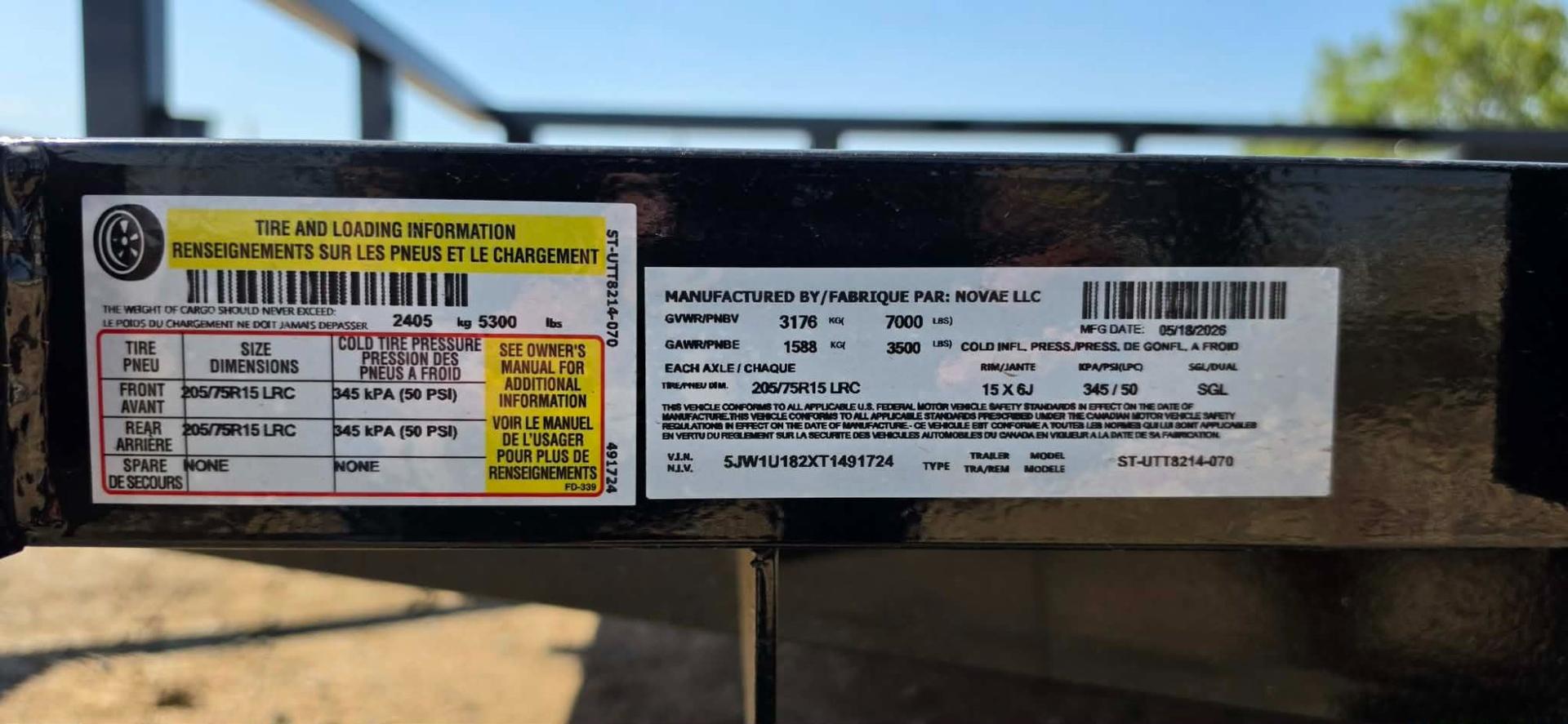 2026 Sure-Trac 2026 Sure-Trac 7'x14' TA Tube Top Utility - - thumbnail 10