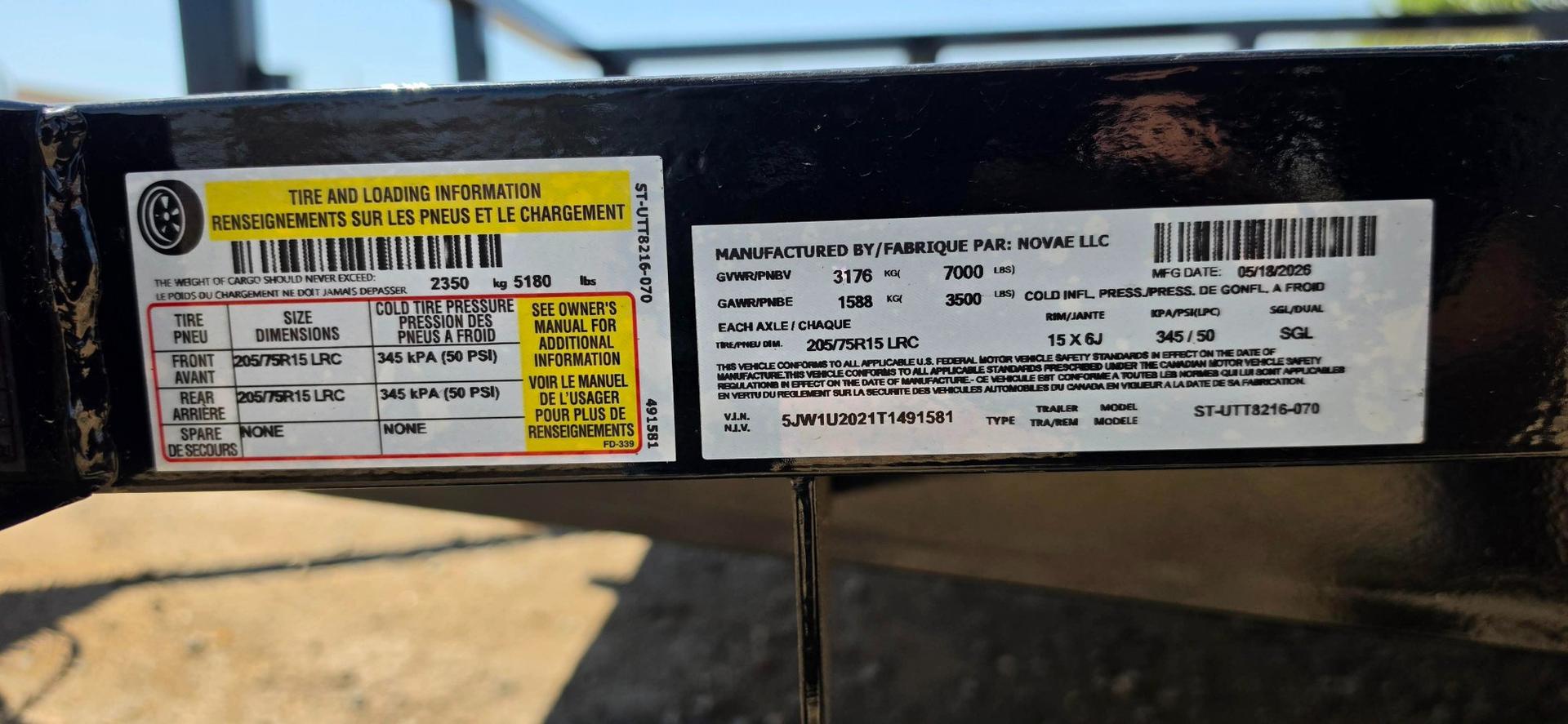 2026 Sure-Trac 2026 Sure-Trac 7'x16' Tube Top Utility - - thumbnail 10
