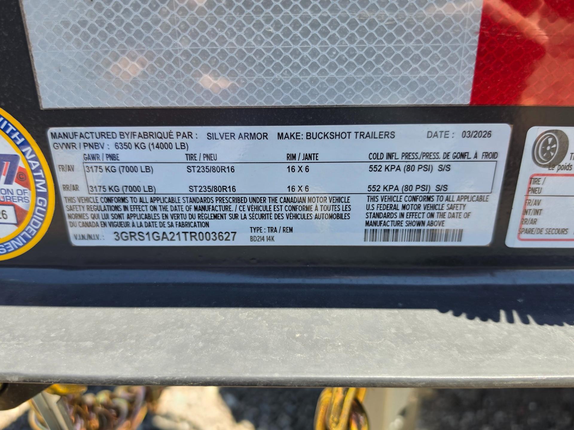 2026 Buckshot Trailers 2026 Buckshot Trailers 7' x 14' x 2' BP - - thumbnail 12